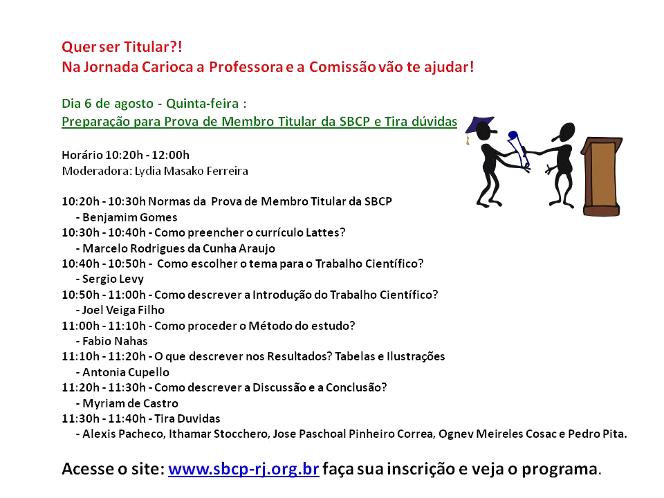 Preparação para Prova de Membro Titular da SBCP