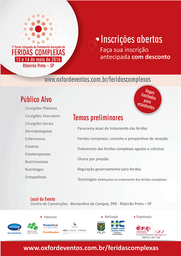 1º Curso Integrado de Tratamento Avançado de Feridas Complexas