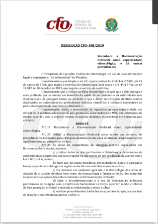 Resolução CFO 198-2019