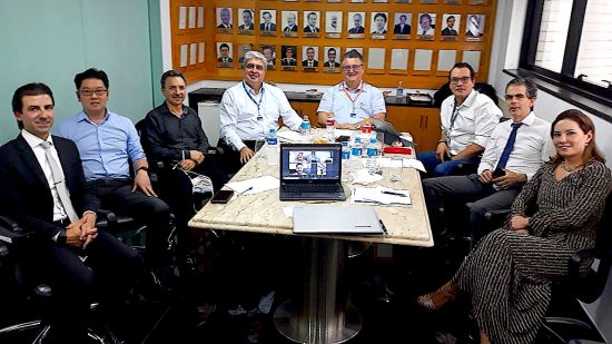 Victor Hugo Lara Cardoso de Sá, Carlos Koji Ishizuka, Alexandre Katalinic Dutra, diretores da Regional, Marcio Paulino Costa, Ana Cibele Nagay e, por vídeo conferência, Auro Marcos Levy Andrade Filho, Eliane Bueno Garcia e Rodrigo Rosique