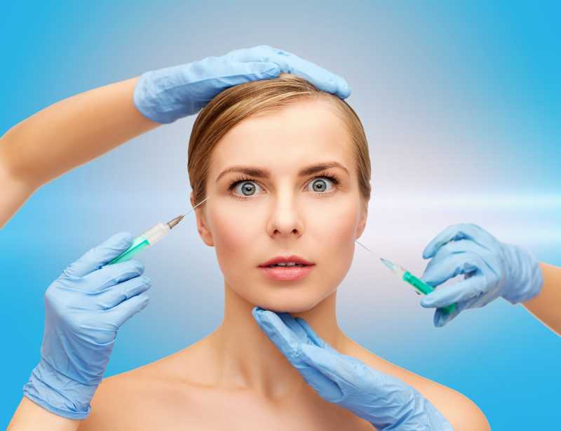 scared woman syringe