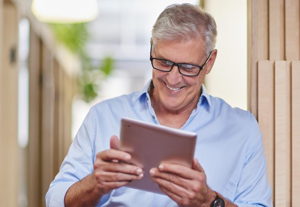 businessman using a table