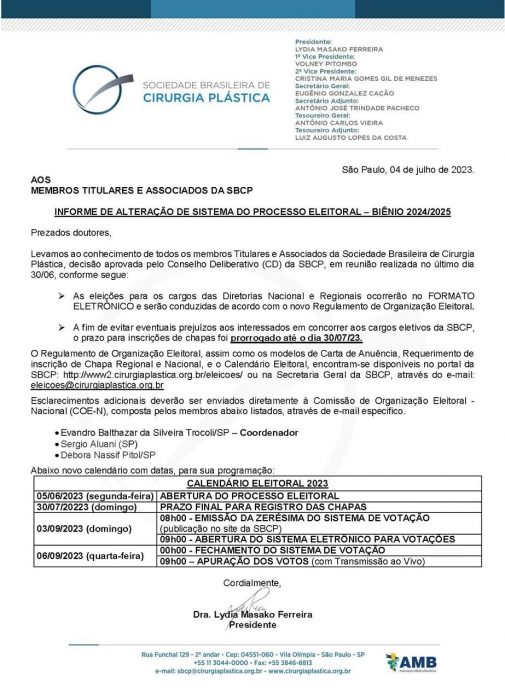 Informe alteração Sist. eleitoral 2024-2025