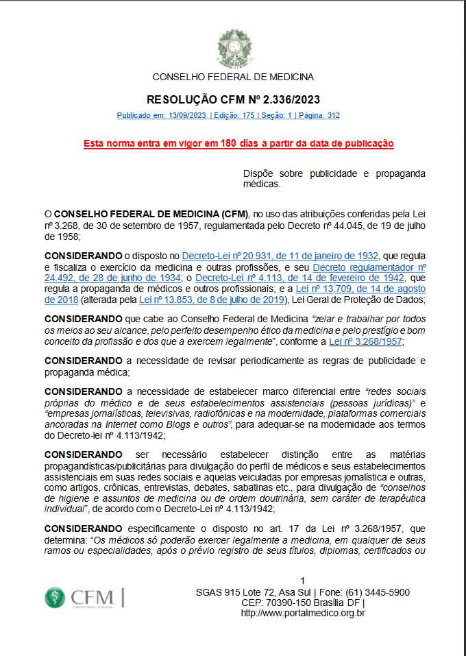 facsimile resolucao cfm